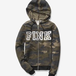 Brand New Victoria Secret Pink Camo Sweatshirt S